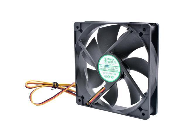 DFB122512H 12cm 120mm fan 120x120x25mm DC12V 3.4w 3 wires, double ball bearings, cooling fan for chassis power supply CPU