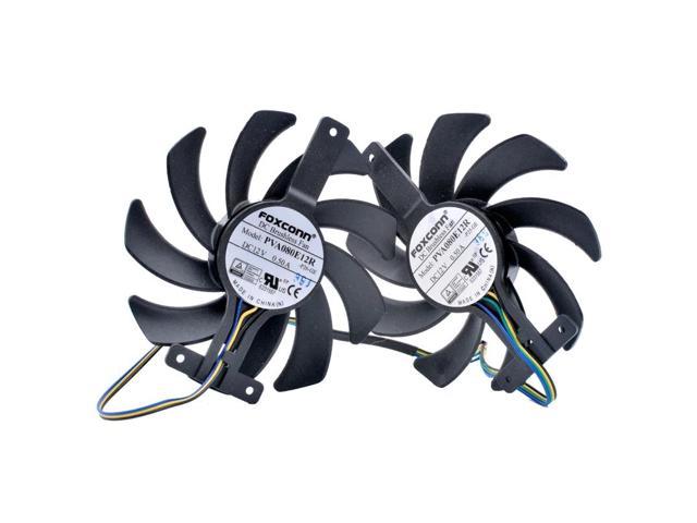 Photos - Computer Cooling Utek PVA080E12R-P26-GE 12V 0.50A 4pin A pair of cooling fans for RTX3060 graphi 