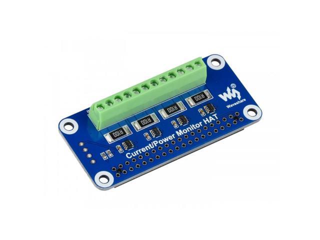 4-Ch Current/Voltage/Power Monitor HAT For Raspberry Pi, I2C/SMBus Interface, Embedded 12-bit ADC