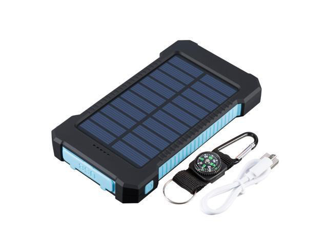 300000mAh Dual USB Portable Solar Battery Charger Solar Power Bank For Phone USA