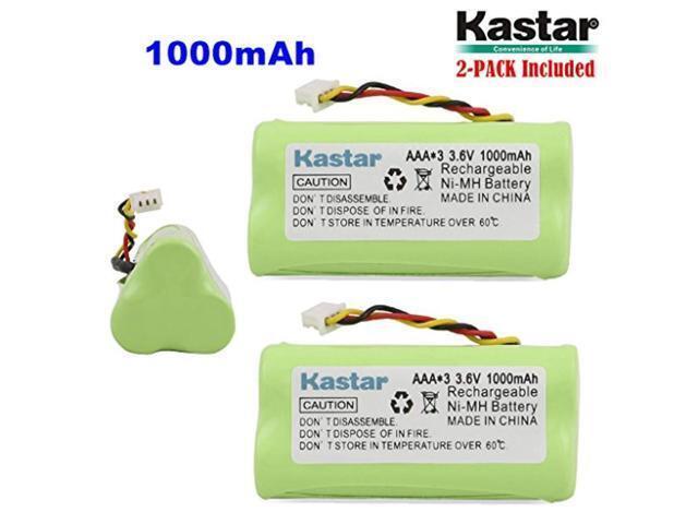 kastar 2-pack aaa 3.6v 1000mah ni-mh rechargeable battery replacement for 82-67705-01 ls-4278 ls42