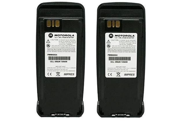 PMNN4066 PMNN4066A 2-PACK Original Submersible IP57 IMPRES Slim Battery Li-Ion 7.4V, 1700mAh - Compatible with MOTOTRBO XPR6100 XPR6300 XPR6350...