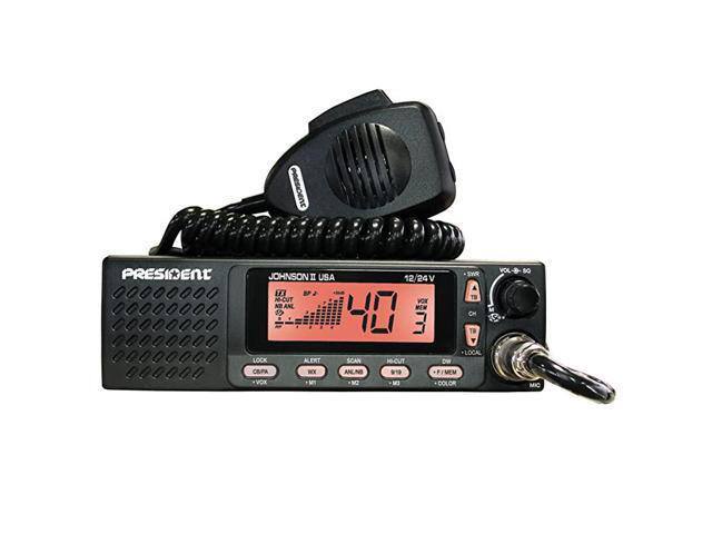 Johnson II USA AM Transceiver CB Radio, 40 Channels AM, 1224V, UpDown Channel Selector, Volume Adjustment and ONOFF, Manual Squelch and ASC,...