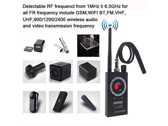 Spy RF Detector Hidden Camera Detector Bug GPS Wireless Signal Alarm Scanner Detection Device[Military-Top Version] (Silver)