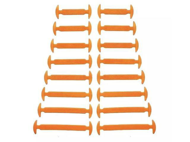 Adult 16pcs Easy No Tie Shoelaces Elastic Silicone Flat Lazy Shoe Lace Strings