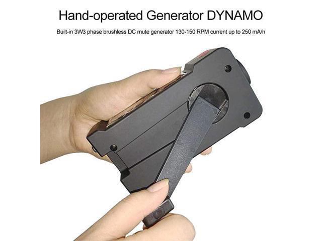 Portable Solar Hand Crank Radio, NOAA Weather Radio for Outdoor Emergency with AMFMWB, LED Flashlight, SOS Flash Alarm and 2000mAh Power Bank USB...