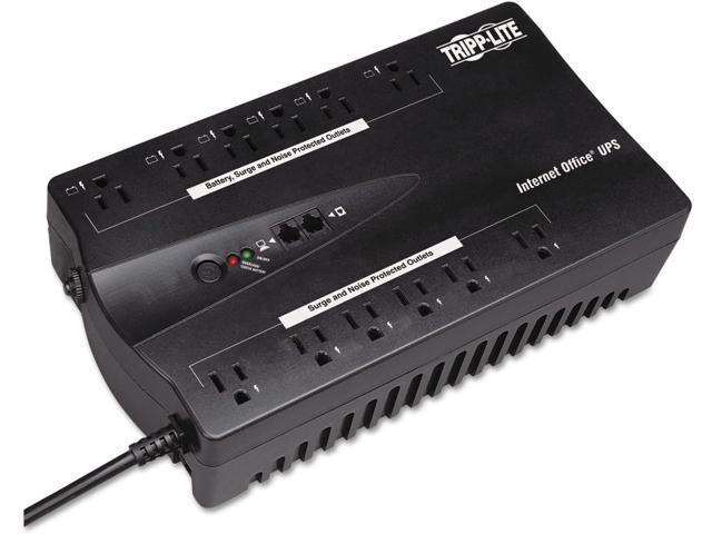 tripp lite 900va ups desktop battery back up, 12 outlet, 480w 120v standby, ultra-compact, usb (internet900u)