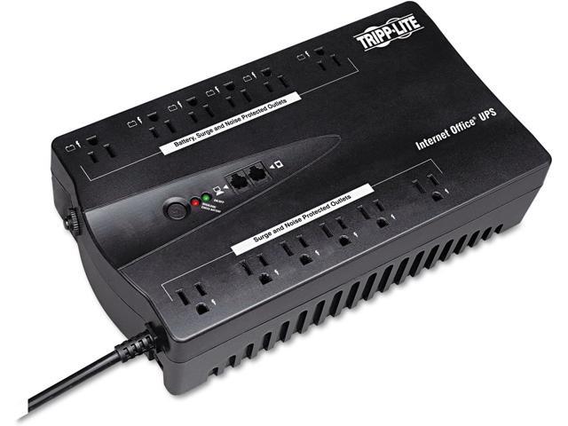 tripp lite 900va ups desktop battery back up, 12 outlet, 480w 120v standby, ultra-compact, usb (internet900u)