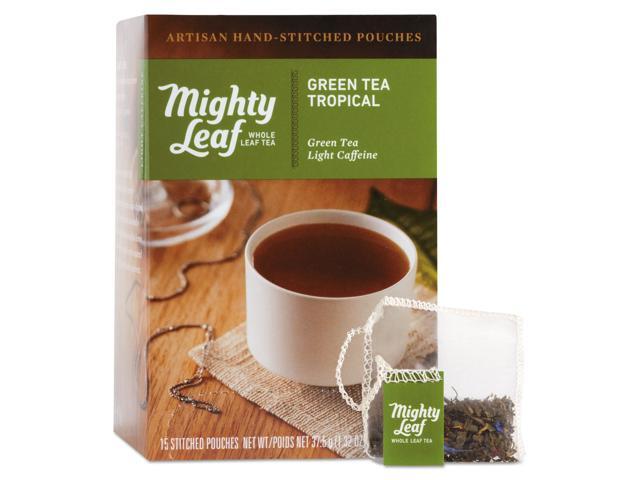 Mighty Leaf Tea Whole Leaf Tea Pouches, Green Tea Tropical, 15/Box 510138