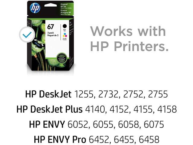 HP - 67 2-Pack Standard Capacity Ink Cartridges - Black/Tri-color - image 5