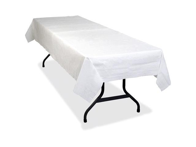 Tablemate Table Set Poly Tissue Table Cover 54 x 108 White 6/Pack PT549WH