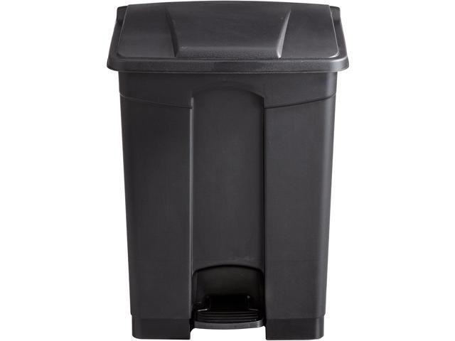 Safco - 9922BL - Large Capacity Plastic Step-On Receptacle, 17gal, Black