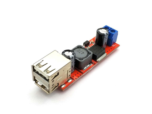 DC 6V-40V To 5V 3A Double USB Charge DC-DC Step Down Converter Module For Vehicle Car Charger LM2596 Dual Two USB