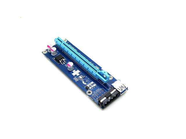 PCI-E 1X To 16X Pcie Extension Cable USB3.0 Mining Adapter Card Graphics Extension Riser Converter Cable4pin Interface X1 To X16