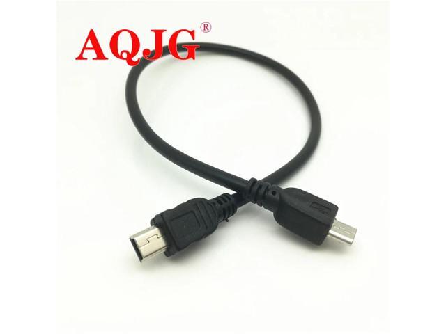 1pc Mini USB Type B 5 Pin Male To Micro B Male 5 Pin Converter OTG Adapter Lead Data Cable 20cm
