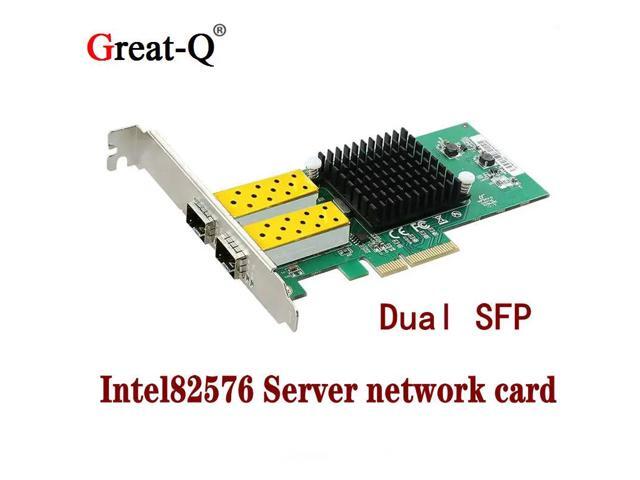 PCI express Intel82576 dual SFP ports 1G fiber optic PCIE network card PCIe 4X Server Lan card