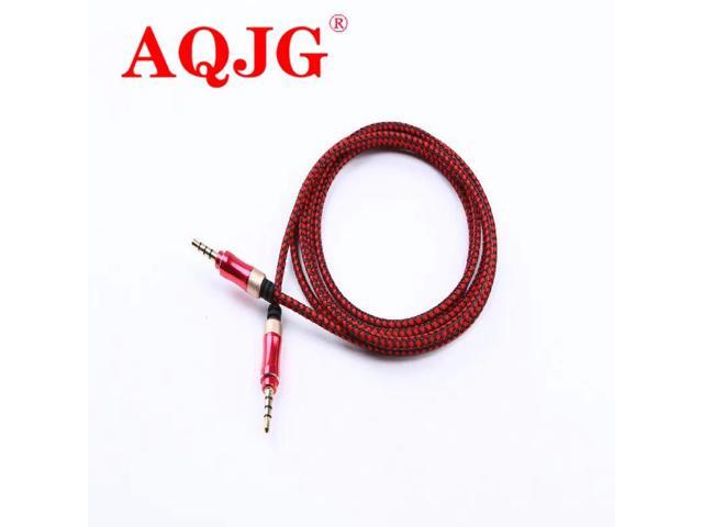 1.5m Nylon Jack Audio Cable 3.5 mm to 3.5mm Aux Cable Male to Male Kabel Gold Plug Car Aux Cord for iphone 7 Samsung for speaker
