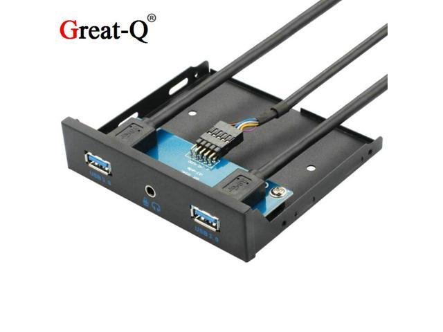 3.5' 2 Port USB 3.0 Computer Case Front Panel with 2 in 1 HD Audio Output and Microphone Input Port