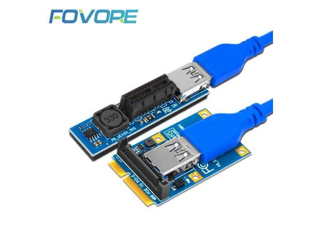 Mini PCI-E to PCI-E X1 Expansion Card Riser Card PCI Express Extension Cable Connector 60CM USB3.0 Cable PCIE Extender
