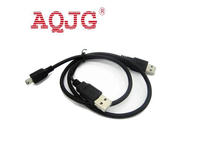 USB2.0 USB 2.0 double A Type 2A Male to Mini 5 Pin Male Y Cable 0.7m 70cm 2ft For 2.5' Mobile Hard Disk Drive HDD