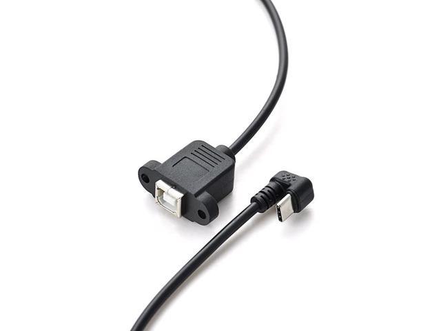 USB 2.0 Type B Female toType-c male M/F EXTENSION Data Cable Panel Mount For Printer Cable 30CM with Screw hole