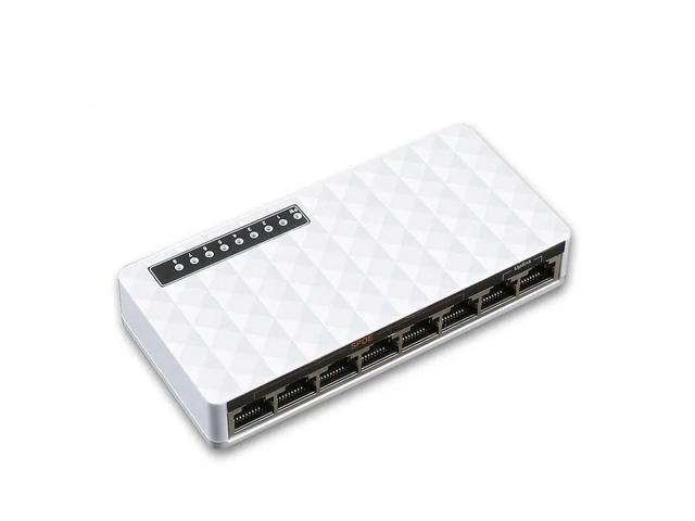 8 port PoE Switch 6+2 15V 6A POE 10/100M ethernet SPOE Injector Power for Cameras AP 150M 90W Plastic shell