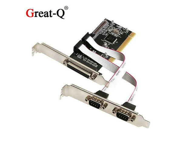 Dual RS232 Serial COM DB9 & Printer Parallel Port LPT DB25 to PCI Adapter Converter riser Card AX9865 Chipest