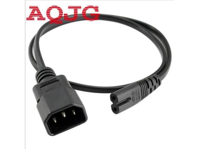 Standard Molded IEC 320 C14 Socket to IEC C7 Plug AC Power Adapter Cable 30cm