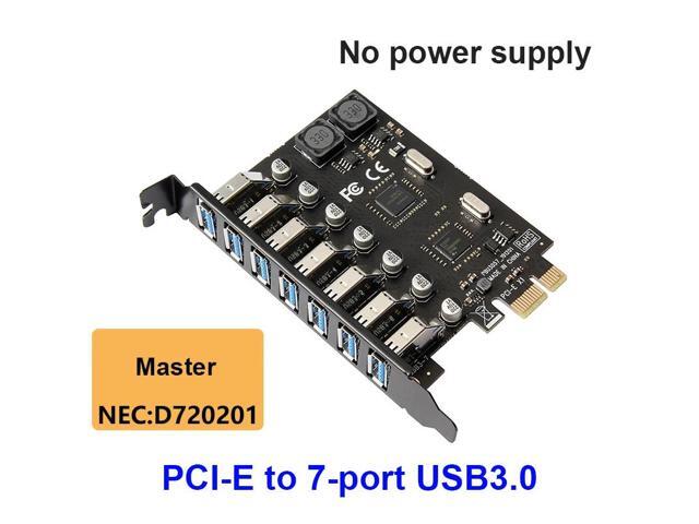USB 3.0 PCI-E Expansion Card Adapter 7 Ports USB 3.0 Hub Adapter External Controller PCI-E Extender PCI Express Card Converter