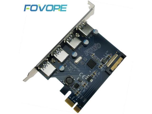 Chip Fresco FL1100 USB 3.0 PCI-E Expansion Card Adapter PCI-E USB 3.0 4 port HUB Controller Card for Windows Vista PC Laptop