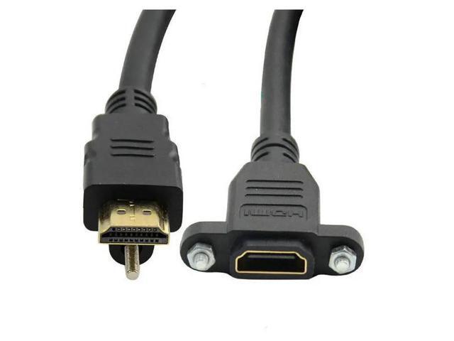 Gold Plated HDMI-compatible Extension Cable Male to Female With Screw Panel Mount V1.4 1080P For HDTV PS3 XBOX 360