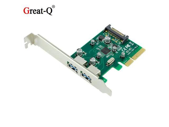 Superspeed 10Gbps Dual USB 3.1 Type-A to PCI-e Controller Card PCI Express 4x to USB3.1 card with SATA