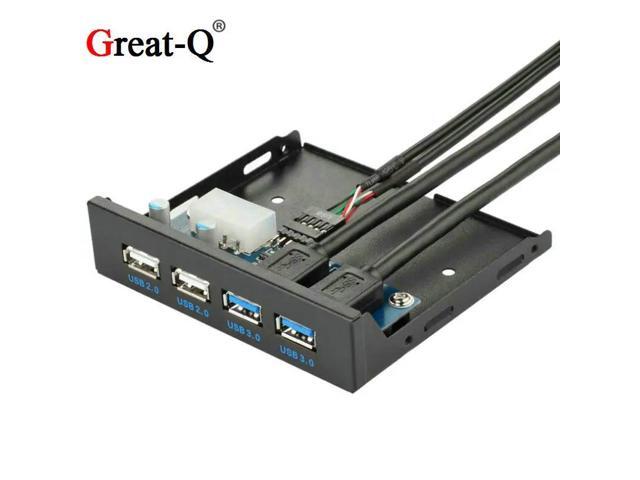 USB 2.0 USB 3.0 Front Panel USB3.0 Hub Splitter Internal Combo Bracket Adapter for Desktop 3.5 Inch Floppy Bay