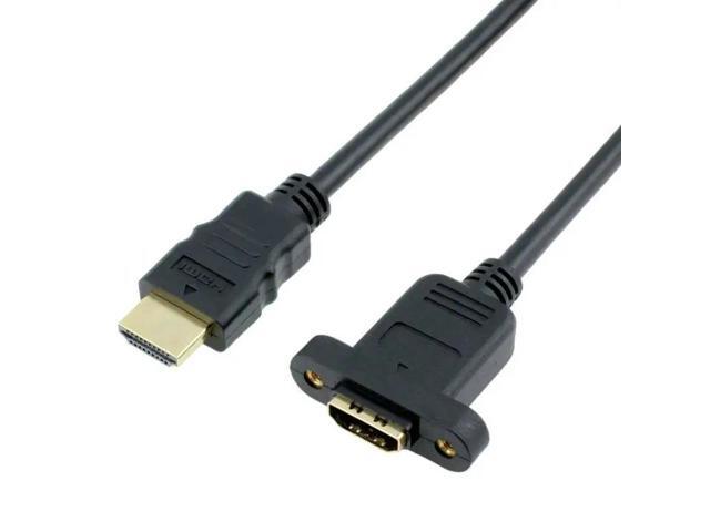 HDMI-Compatible V1.4 Male To HDMI-compatible Type Female Extension Cable With Screw Hole Can Lock Panel Mount Cable 1.5m