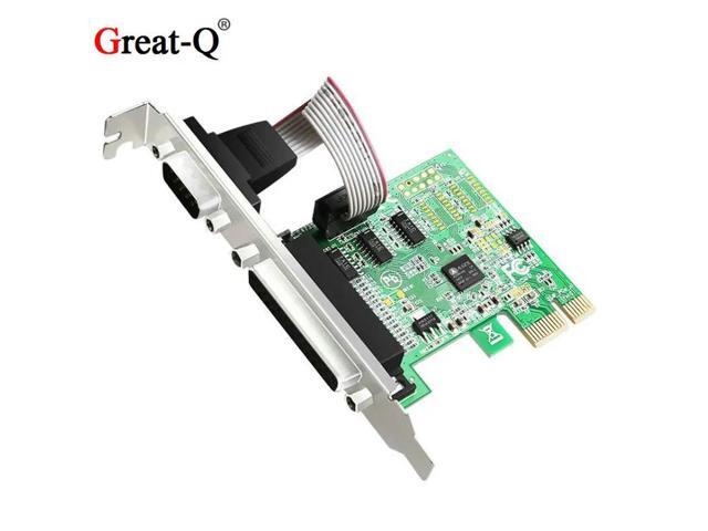 RS232 Serial Port COM & DB25 Printer Parallel Port LPT to PCI Express Card PCIE Riser card AX99100 Chip