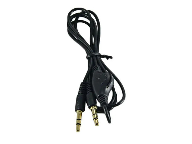 3.5mm Stereo Volume Control Headphone Audio Extension Cable Cord Male to Male 1M