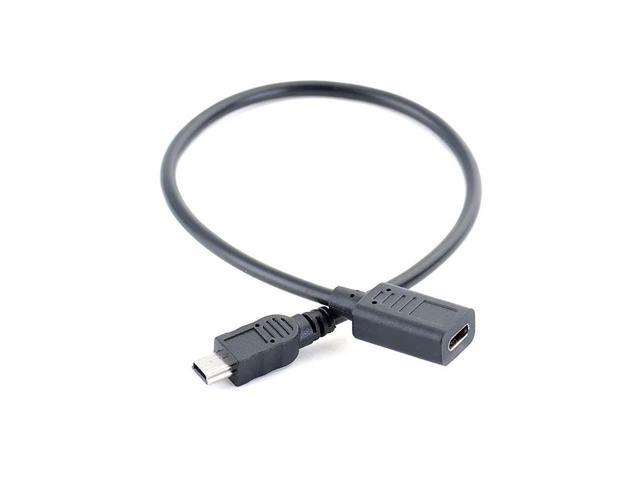30cm Mini USB Male to Type-c Female Charge Data Adapter Cable Cord Adapter