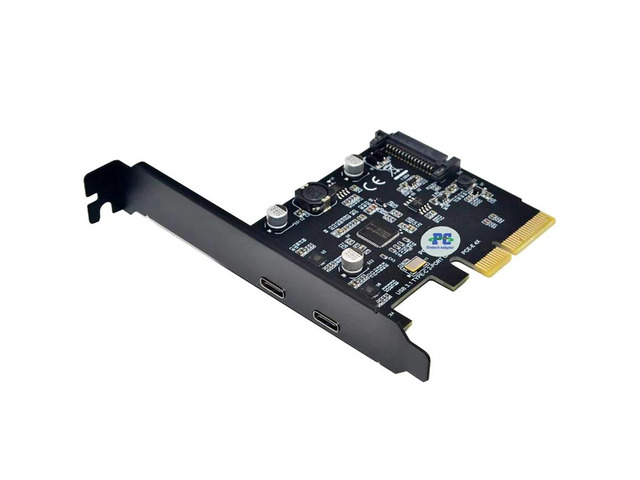 PCI-E PCI Express 4X To USB 3.1 Gen 2 (10 Gbps) 2-Port Type C Expansion Card ASM3142 Chip 15-Pin Connector For Windows/Linux