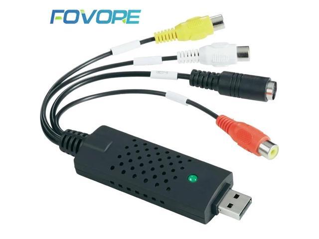 VHS to Digital Converter USB 2.0 Video Converter Audio Capture Card VHS Box VHS VCR TV to Digital Converter Support Win 7/8/10
