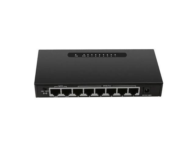 8 port PoE Switch 6+2 15V 6A POE 10/100M ethernet SPOE Injector Power for Cameras AP 250M 90W Metall shell