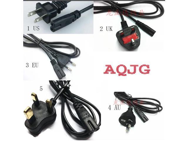 1pcs 2 Prong US EU UK AU Plug AC Power Cord Cable Charge Adapter PC Laptop 1.2M For Computer Printer adapter