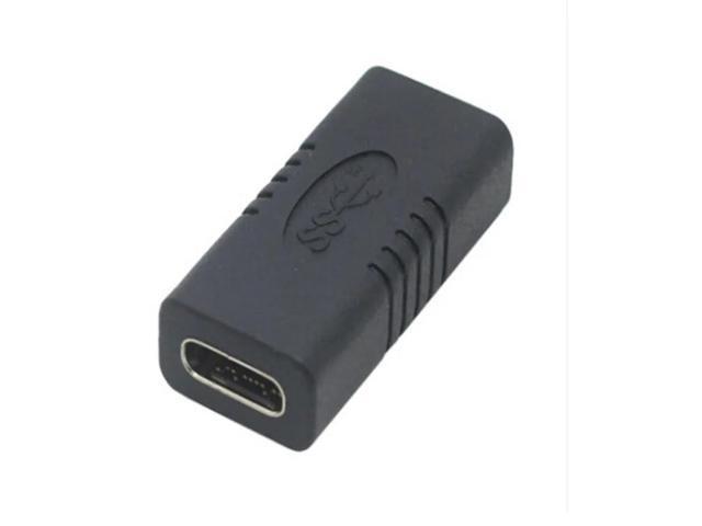 10Gbps USB C Adapter Female to Female Type C Adapter Straight Tiny USB-C Adaptor USB 3.1 Type-C Connector Converter 24Pin