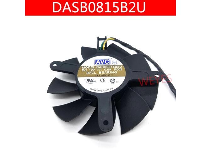 75mm For AVC DASB0815B2U 12V 0.6A Graphics Card Cooling Fan 4pin 45*56*69mm Cooling Fan Processor Cooler Heatsink Fan