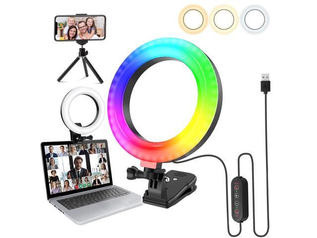 Portable Selfie Ring Light Lamp Webcam Light For Laptop Computer LED Dimmable Fill Light with Clip for Youtube Live Streaming
