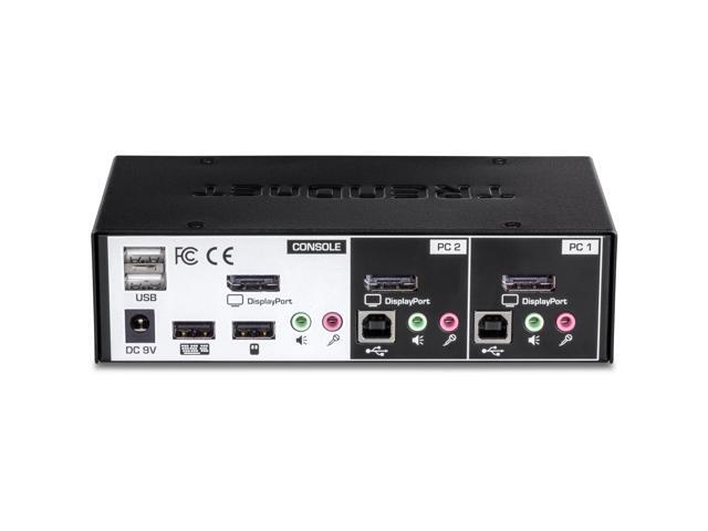 TRENDnet 2-Port DisplayPort KVM Switch, DisplayPort 1.2 KVM, Connect And Control Two Computers, Supports 4K UHD Resolution, 3840 x 2160 at 60Hz,...