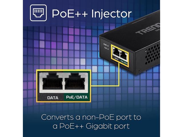 TRENDnet Gigabit PoE++ Injector, Convert A Non-PoE Port To A PoE++ Gigabit Port, PoE (15.4W), PoE+ (30W), Or PoE++ (95W), Up to 100m (328 ft),...