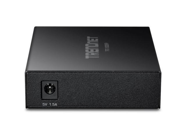 TRENDnet 10GBASE-T to SFP+ Fiber Media Converter, TFC-10GSFP, 1 x 10G RJ-45 Port, 1 x 10Gbps SFP+ Slot, SFP+ to 10G RJ-45, Power Adapter Included