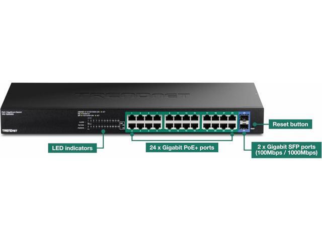 TRENDnet 26-Port Gigabit EdgeSmart PoE+ Switch, TPE-TG262ES