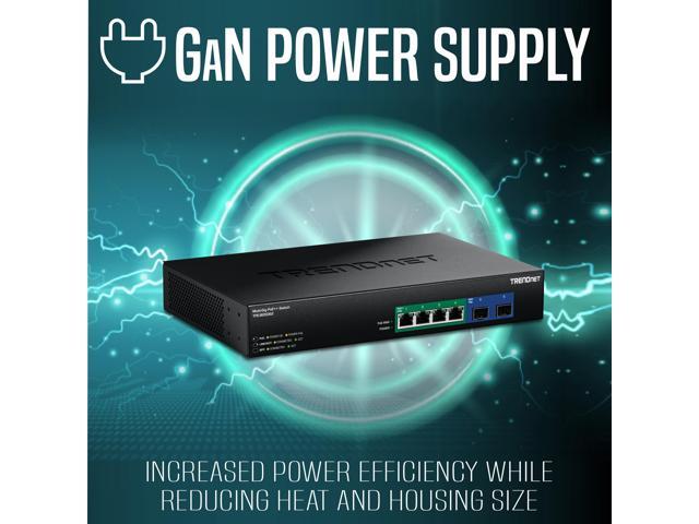 TRENDnet TPE-BG5062, 6-Port 2.5G GaN Power PoE++ Switch with 10G SFP+ Ports (240W)