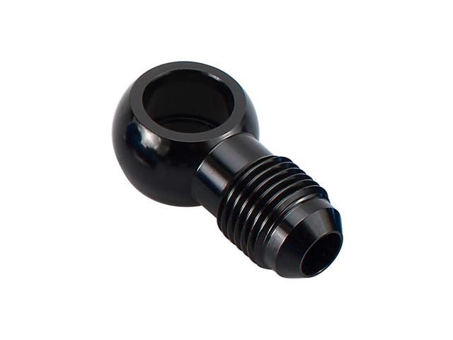 Black Aluminum Fuel Banjo fitting - M10 10.2mm ID Banjo hole to 3AN Male Flare Adapter, Designed for Bosch 044 Fuel Pump photo